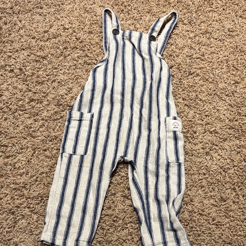 Zara Blue and White Striped Kids Footies
